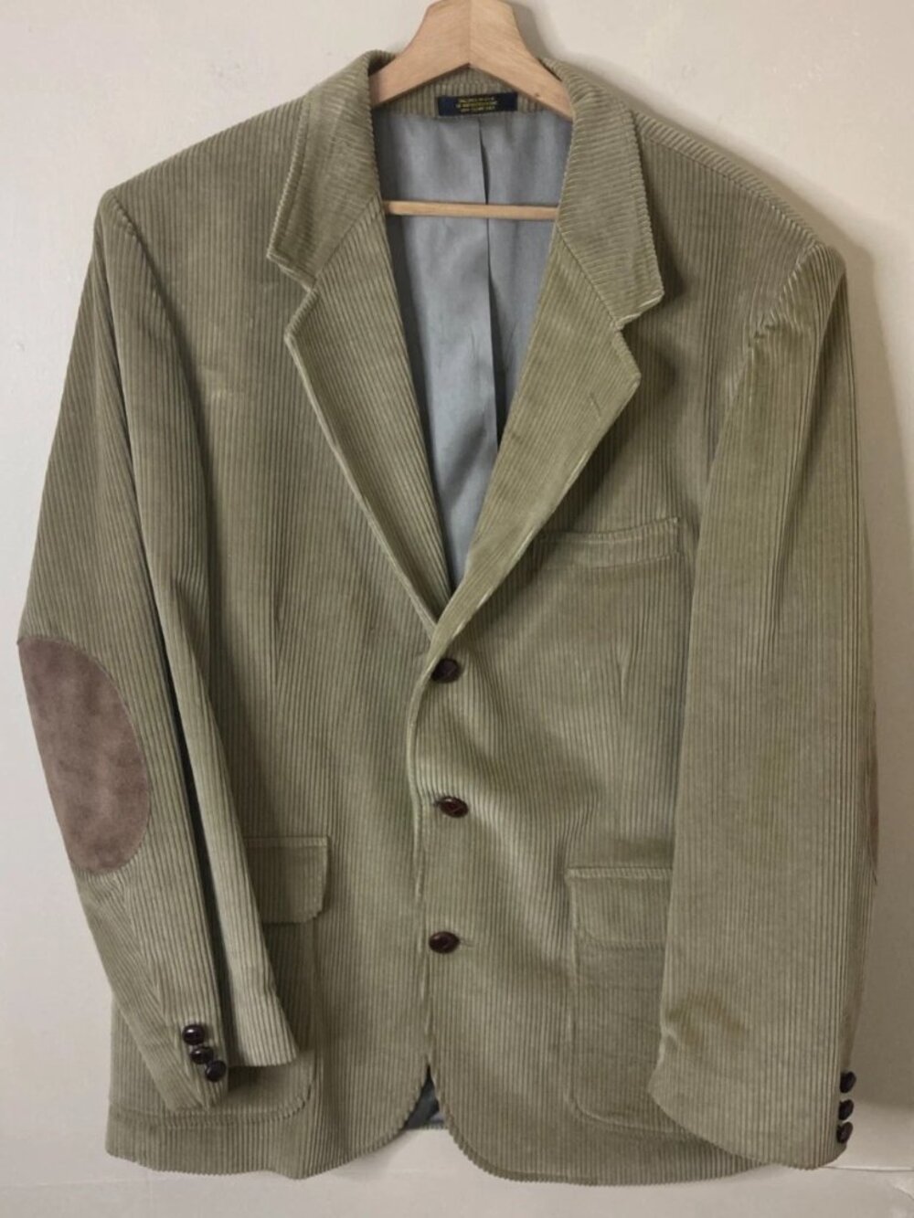 Orvis Made in USA Corduroy Blazer Men’s Sz 42R Elbow Patches Throat Latch VTG